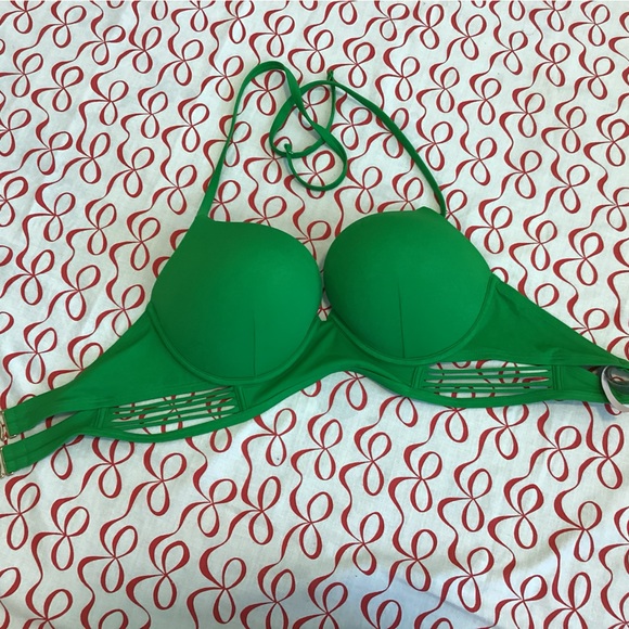 Victoria's Secret Vibrant Green Bikini Top 34DD - Picture 3 of 5